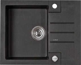 Chiuveta compozit Alveus Rock 30 negru 60x48 cm