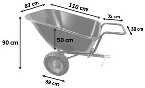 Cărucior universal de transport pentru grădină