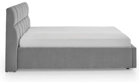 Pat matrimonial gri tapițat fără somieră 180x200 cm Canyon – Meise Möbel
