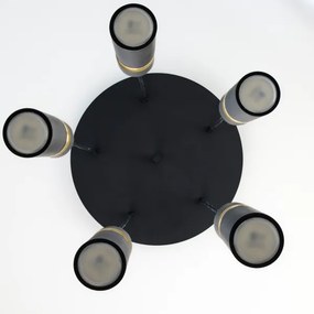 Lustră pe cablu Jupiter 2014 ALAS 5xGU10/10W/230V negru/auriu