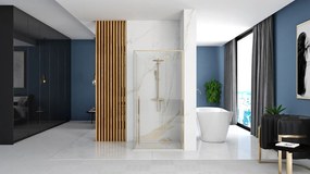 Cabina de dus Fargo cu cadita neagra 100x80 auriu