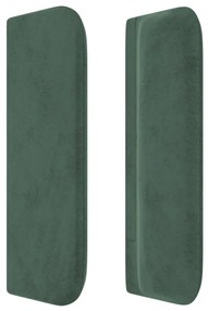 Tablie de pat cu aripioare verde inchis 183x16x78 88 cm catifea 1, Verde inchis, 183 x 16 x 78 88 cm