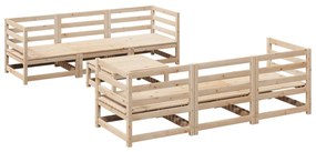 3299297 vidaXL Set canapea de grădină, 7 piese, lemn masiv de pin