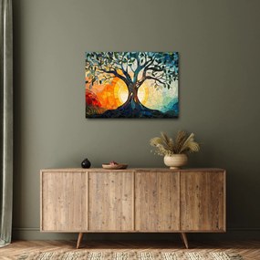 Tablou – Mozaic – soare și arbore I. (70x50 cm)