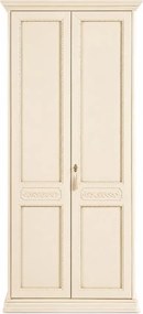 Dulap lemn masiv nuc 2 Uși Bologna /Crem, 106,4 × 65,2 × 240 cm - Crem