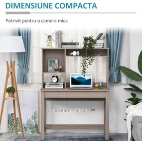 HOMCOM birou raft cu biblioteca, 105x50x137,5cm | Aosom Romania