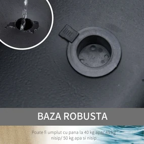 HOMCOM Coș baschet pentru adulți cu panou din PVC reglabil 210-260cm și roți integrate alb | Aosom Romania