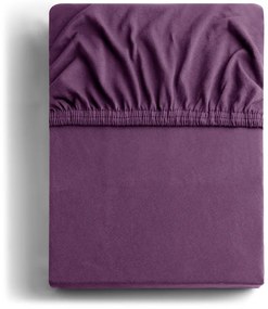 Cearceaf mov din jerseu cu elastic 220x200 cm Amber – Restilo