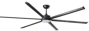 Ventilator LED dimabil de tavan FARO 34207-130 ROTTERDAM XXL LED/32W/230V negru d. 250 cm + telecomandă