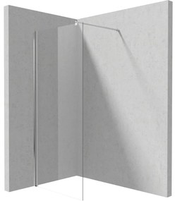 Paravan dus walk-in sticla securizata 90x200 cm crom Deante Kerria Plus 900x2000 mm, Crom lucios