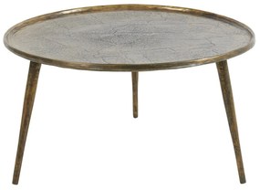 Măsuță de cafea în culoarea bronz rotundă din metal ø 67,5 cm Babina – Light & Living