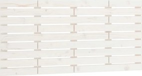 vidaXL Tăblie de pat pentru perete, alb, 126x3x63 cm, lemn masiv pin