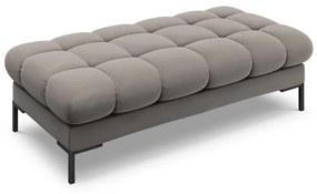 Banca tapitata Bali velvet/picioare negre – L133 x l62 x h41
