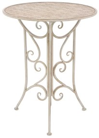 43149 vidaXL Set mobilier de bistro, 3 piese, alb, oțel