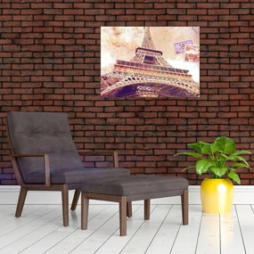 Tablou pe sticlă - Prriveliștea din Paris (70x50 cm)
