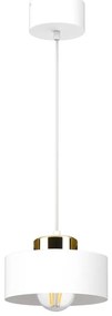 Lustră IGNIA suspendată pe cablu, 1xE27/60W/230V, alb/auriu