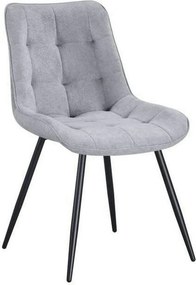 Scaun EVO, gri deschis/negru, stofa clasica/metal, 51x63x86 cm