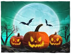 Pătură pentru copii BedTex Dovleac Halloween, 150x 200 cm