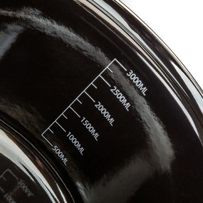 Banquet Oală emailată METALLIC Black 24 cm, 3,7 l,cu capac, 24 cm