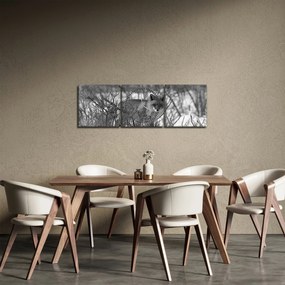 Tablou - Vulpe în timpul iernii (cu ceas) (90x30 cm)