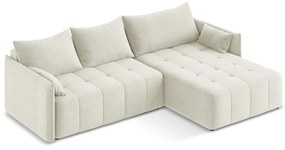 Colțar bej extensibil/cu spațiu de depozitare (cu colț pe partea dreaptă/cu șezlong) Moku – Makamii