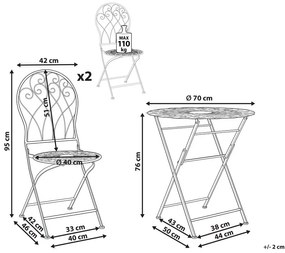 Set mobilier balcon Seppi (alb) . 1075992