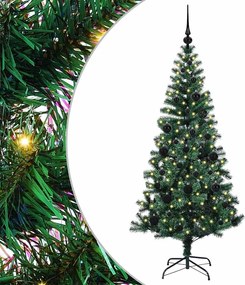 vidaXL Pom de Crăciun artificial pre-iluminat cu 150 LED Verde 150 cm