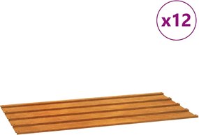 vidaXL Panouri de acoperiș, 12 buc., ruginiu, 80x44 cm, oțel corten