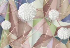 Fototapet - Abstracție 3D în culori pastelate (147x102 cm)