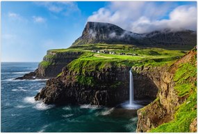 Tablou - Cascada Múlafossur (90x60 cm)