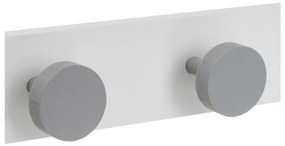 Cuier de perete alb-gri din lemn de pin 40 cm Anillos – Casa Selección