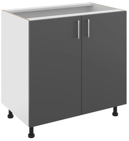 Corp Baza Karo, 2 Usi, Antracit/Alb, 80 x 50 x 80 cm