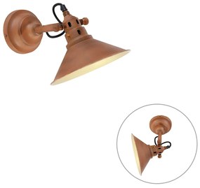 Lampă de perete industrială ruginită cu auriu - Rust