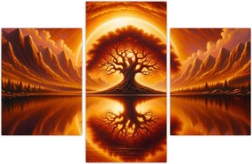 Tablou – Arbore în soare sângeriu (90x60 cm)