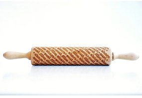 Făcăleț din lemn cu model pentru aluat Valek Made with Love