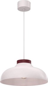 Lustră pe cablu BASCA 1xE27/15W/230V crem/vișiniu
