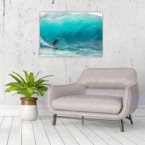 Tablou - Surfer în valuri (70x50 cm)