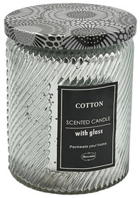 Lumanare parfumata COTTON, pahar sticla capac metalic, 7x9 cm