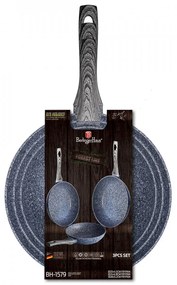 Set tigai marmorate (3 piese) din aluminiu forjat Forest Dark Gray Line Berlinger Haus BH 1579