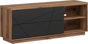 Comoda TV FORN, nuc/negru mat, PAL melaminat, 156x43x61 cm