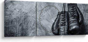 Tablou - Mănuși de box (cu ceas) (90x30 cm)