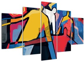 Tablou - Abstract bărbați (150x105 cm)