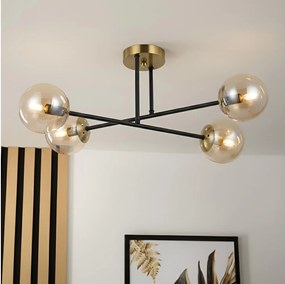 Brilagi - Plafonieră aplicată MALIVA 4xE14/15W/230V, aurie