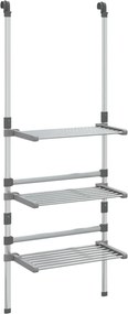 vidaXL Suport de uscare rufe suspendat, 3 niveluri, aluminiu