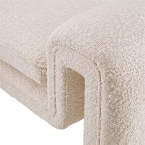 Bancheta design LUX stil contemporan Tondo L Boucle cream