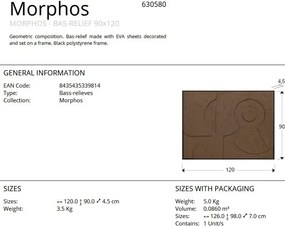 Tablou / Basorelief decoratiune perete Geomia 120x90cm