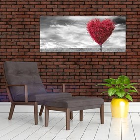 Tablou -Inima din coroanele copacilor (120x50 cm)