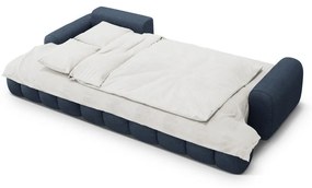 Colțar albastru închis extensibil/cu spațiu de depozitare (cu colț pe partea stângă/cu șezlong) Linz – Cosmopolitan Design