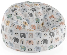 Sac de șezut Cocoon elefanți desenați, colorat