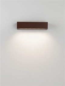 Aplica exterior corten liniara 22cm IP65 LED CCT PRISMATIC